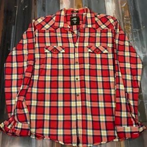 Red/White Plaid Button Down